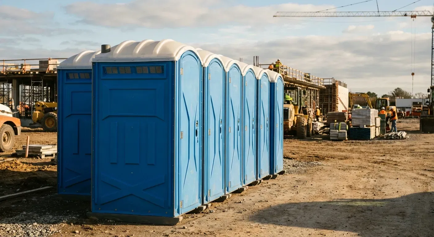 Luxury restroom trailer rental background in Bronx, NY